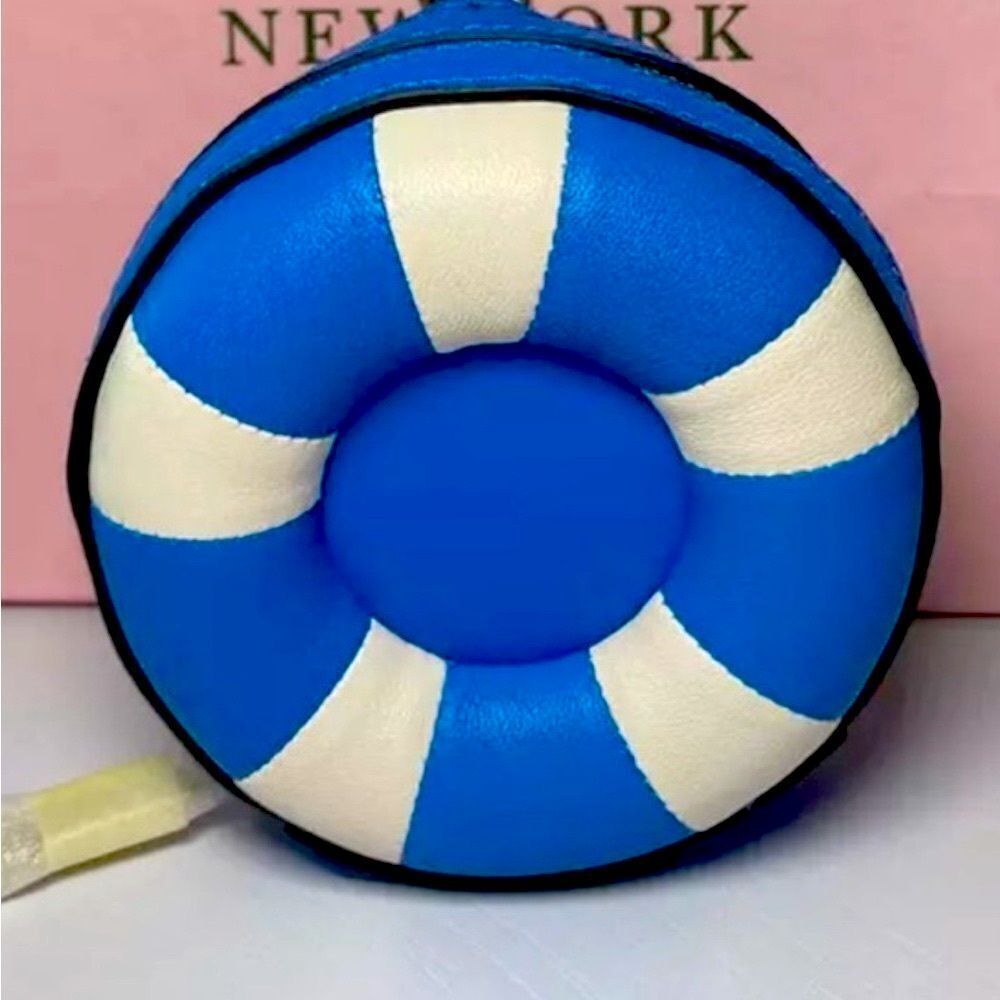 Kate Spade Blue and White Round Bag
